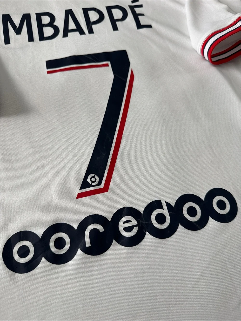 Paris Saint-Germain (PSG) #7 Kylian Mbappe 2021-22 Jordan Fourth Away Jersey